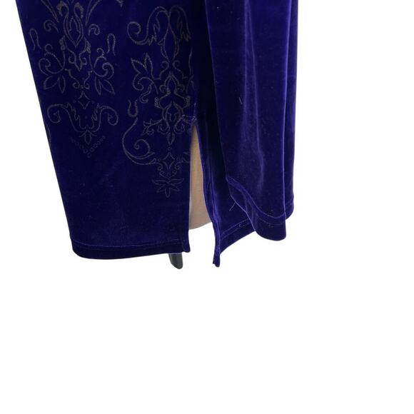 Diane Von Furstenburg The Color Authority Vintage Purple Velvet Top Size Medium - Picture 6 of 10
